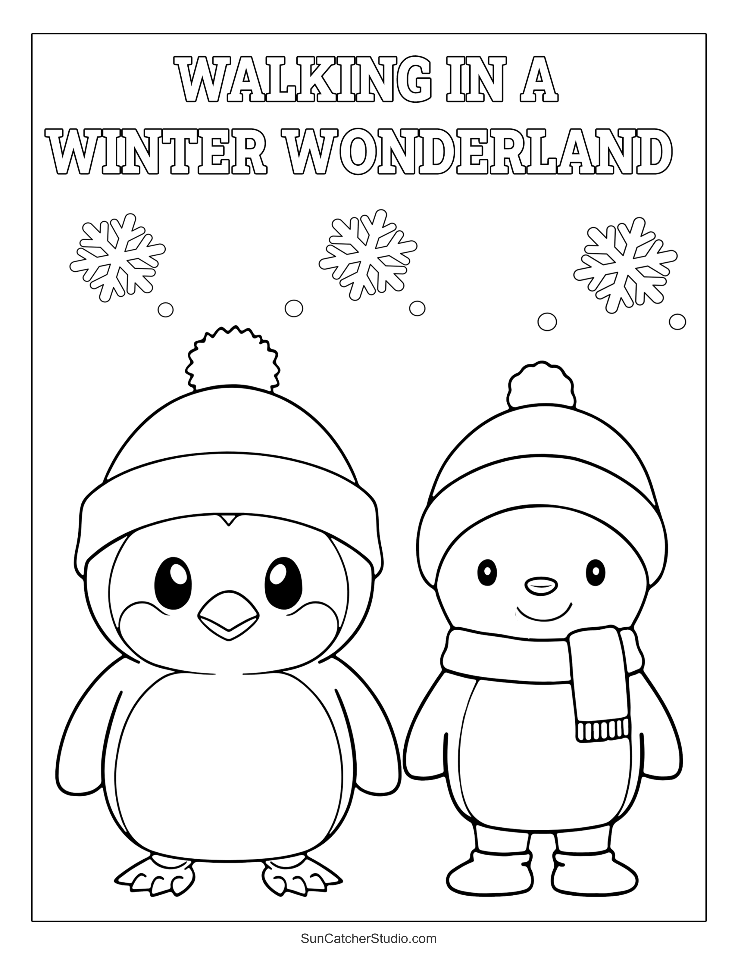 winter coloring pages and coloring sheets – free printables